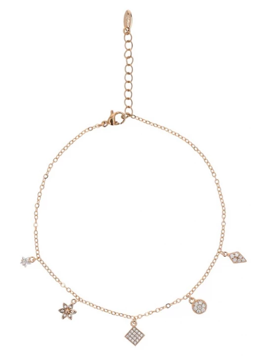 Foto van product faina Voetsieraden rose-goud / transparant