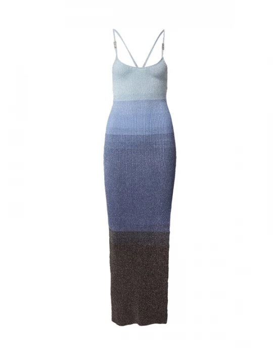 Foto van product GCDS Gebreide jurk blauw / pastelblauw / lichtblauw / zwart