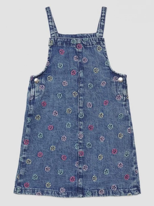 Foto van product Geborduurd denim jurk met in de lengte verstelbare bandjes s.Oliver blauw