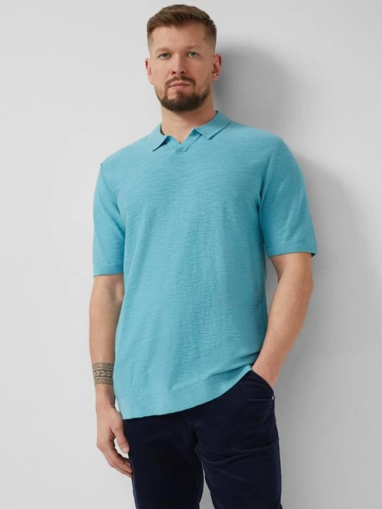 Foto van product Gebreid poloshirt met vlamgarenstructuur s.Oliver