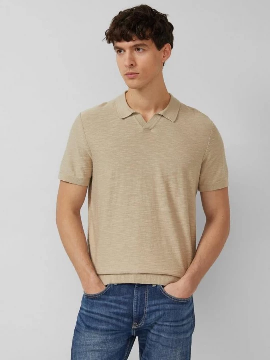 Foto van product Gebreid poloshirt met vlamgarenstructuur s.Oliver beżowy