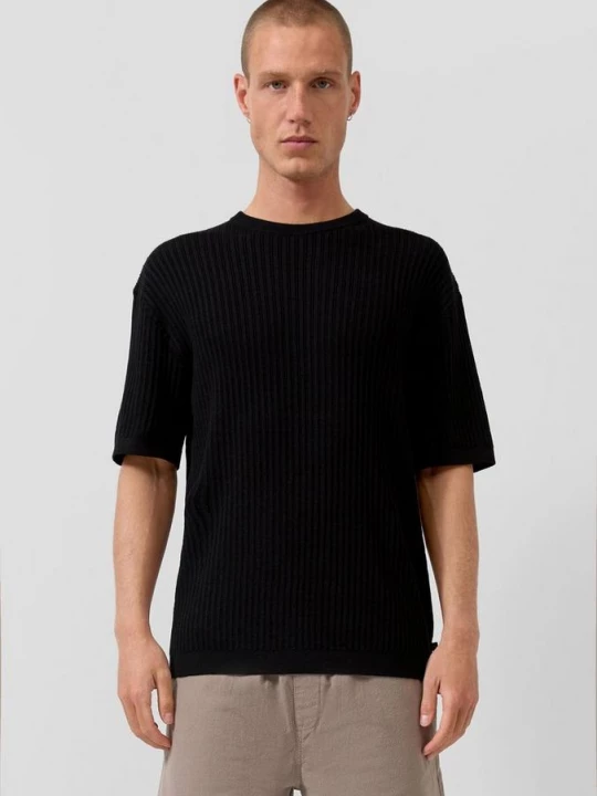 Foto van product Gebreid T-shirt QS zwart