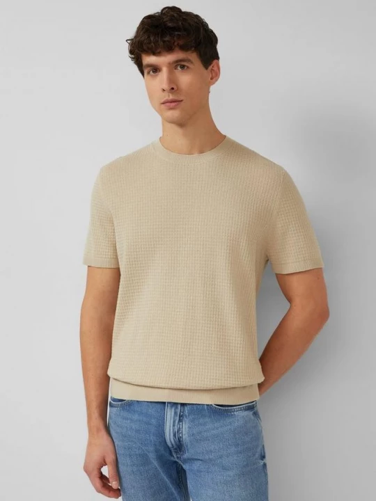 Foto van product Gebreid T-shirt van katoen-linnenmix s.Oliver beżowy