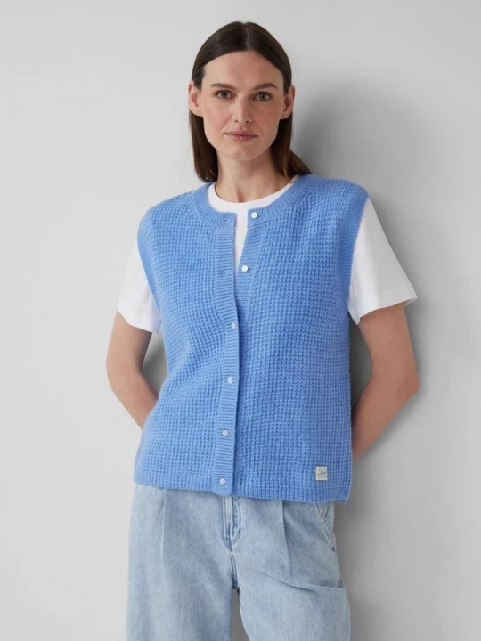 Foto van product Gebreid vest van alpacamix s.Oliver blauw