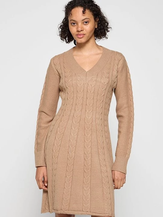 Foto van product Gebreide jurk Apart camel