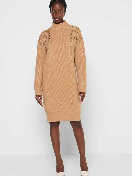Foto van product Gebreide jurk Apart cognac