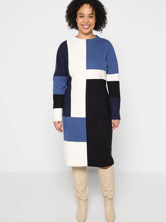 Foto van product Gebreide jurk Apart donkerblauw
