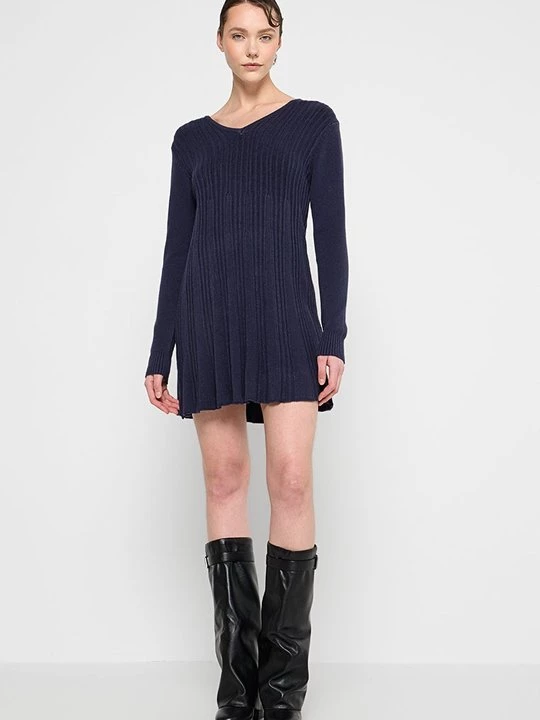Foto van product Gebreide jurk Apart donkerblauw