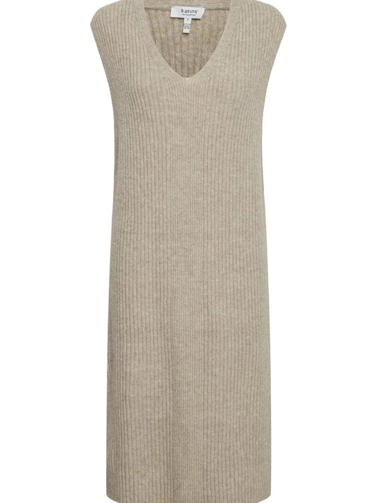 Foto van product Gebreide jurk B.Young beige mêleerd