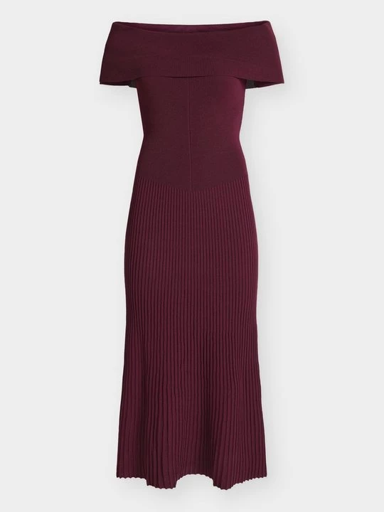 Foto van product Gebreide jurk bardot lila