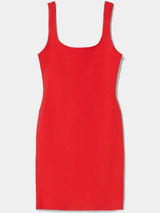 Foto van product Gebreide jurk Bershka rood