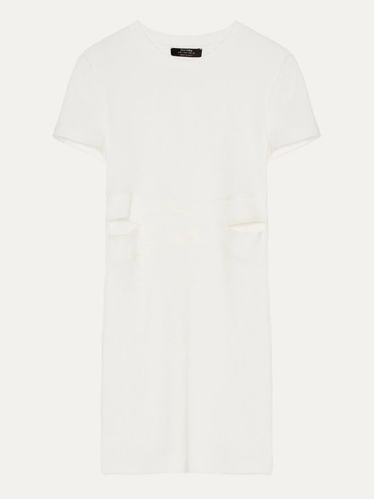 Foto van product Gebreide jurk Bershka wit
