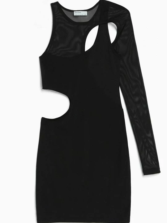 Foto van product Gebreide jurk Bershka zwart