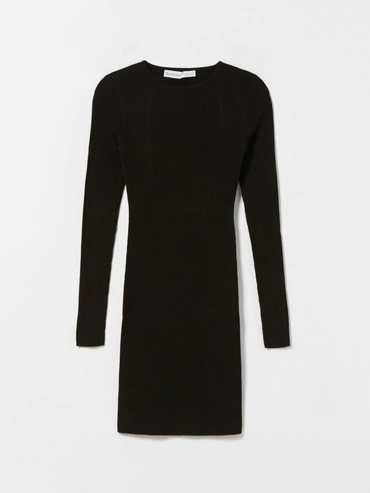 Foto van product Gebreide jurk Bershka zwart