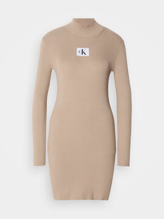 Foto van product Gebreide jurk Calvin Klein Jeans zandkleur