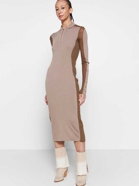 Foto van product Gebreide jurk Diesel taupe