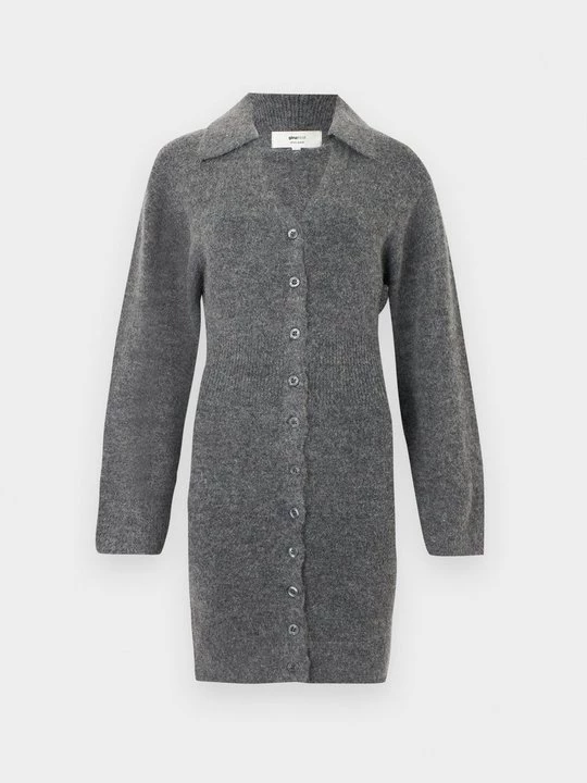 Foto van product Gebreide jurk Gina Tricot donkergrijs gemêleerd