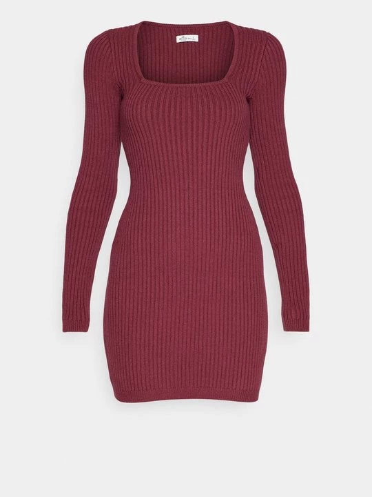 Foto van product Gebreide jurk Hollister Co. bordeauxrood