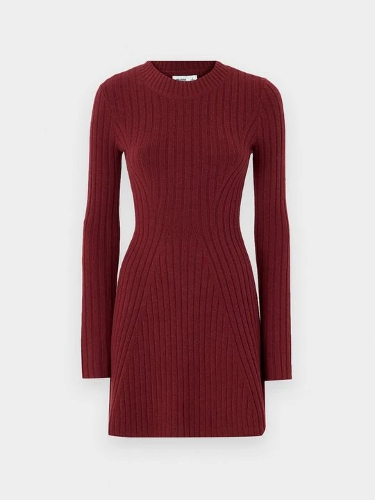 Foto van product Gebreide jurk Hollister Co. donkerrood