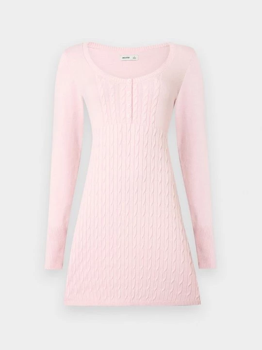 Foto van product Gebreide jurk Hollister Co. donkerroze