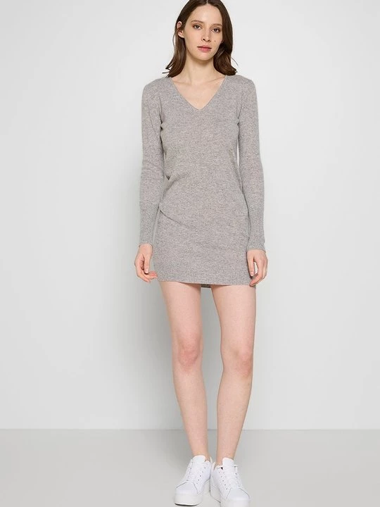 Foto van product Gebreide jurk Just Cashmere grijs
