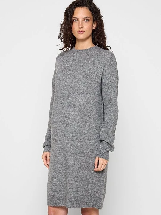 Foto van product Gebreide jurk Mamalicious grijs