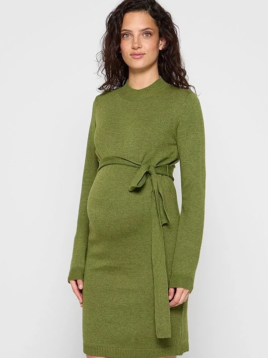 Foto van product Gebreide jurk Mamalicious groen