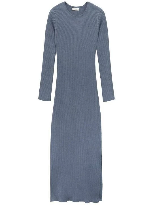 Foto van product Gebreide jurk Mango donkerblauw
