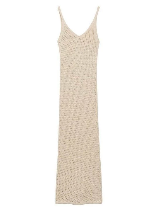 Foto van product Gebreide jurk Mango goudkleurig