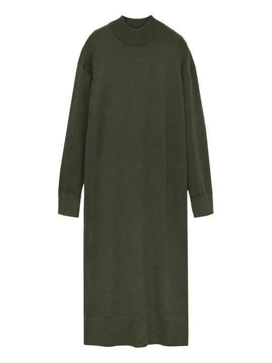 Foto van product Gebreide jurk Mango kaki