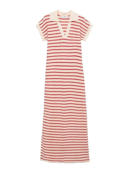 Foto van product Gebreide jurk Mango rood