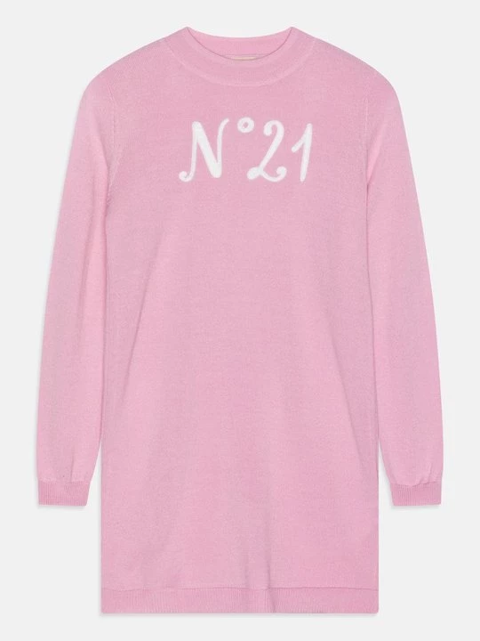 Foto van product Gebreide jurk N°21 donkerroze