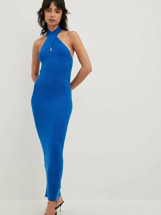 Foto van product Gebreide jurk NA-KD blauw
