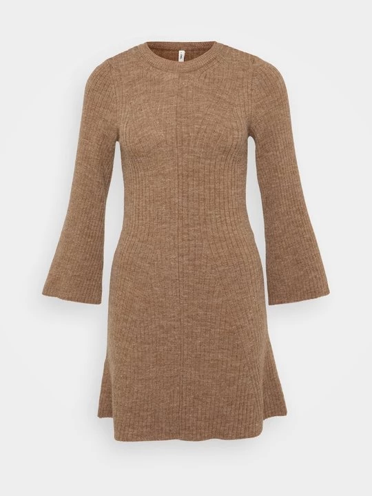 Foto van product Gebreide jurk Only beige mêleerd