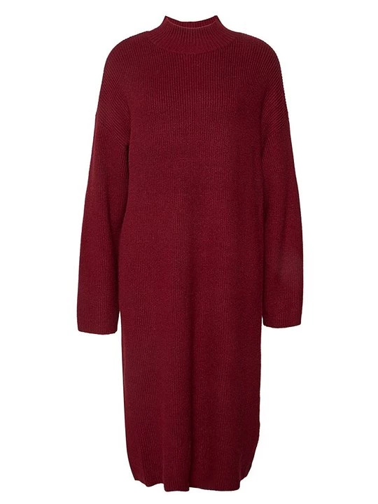 Foto van product Gebreide jurk ONLY Carmakoma bordeauxrood