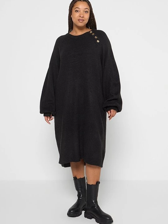 Foto van product Gebreide jurk ONLY Carmakoma goudkleurig