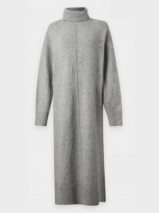 Foto van product Gebreide jurk Pieces grijs gemêleerd
