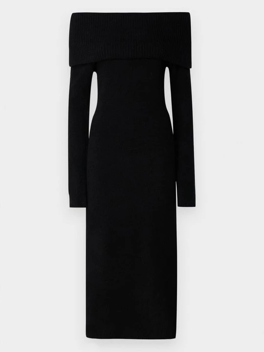 Foto van product Gebreide jurk Pieces zwart