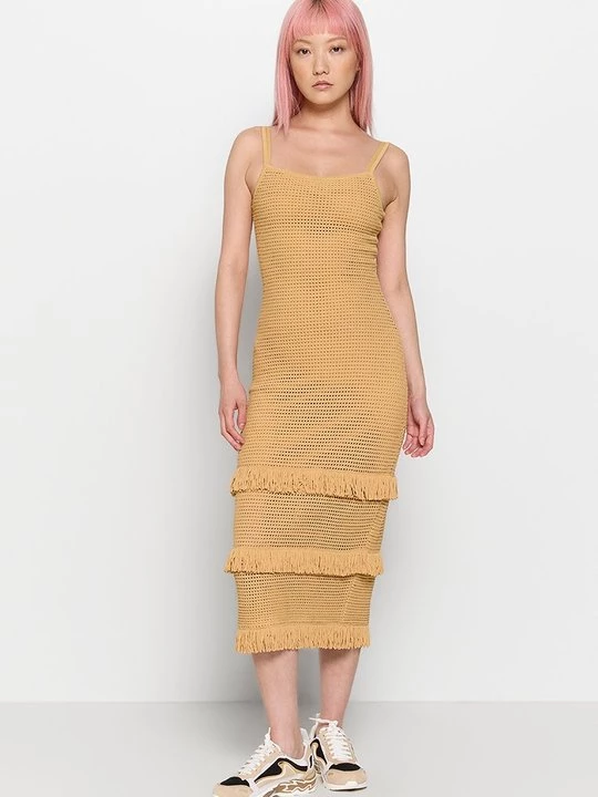 Foto van product Gebreide jurk Sandro camel