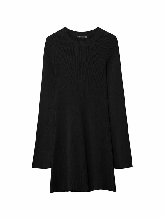 Foto van product Gebreide jurk Stradivarius zwart