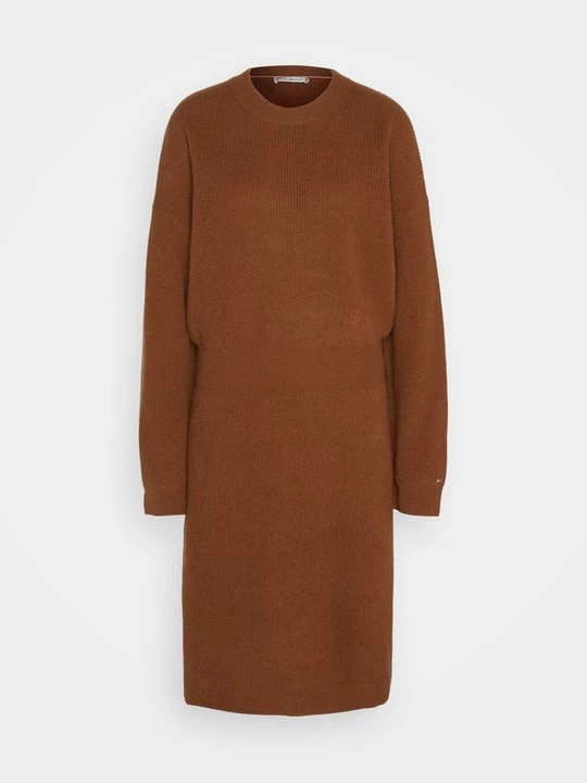 Foto van product Gebreide jurk Tommy Hilfiger cognac