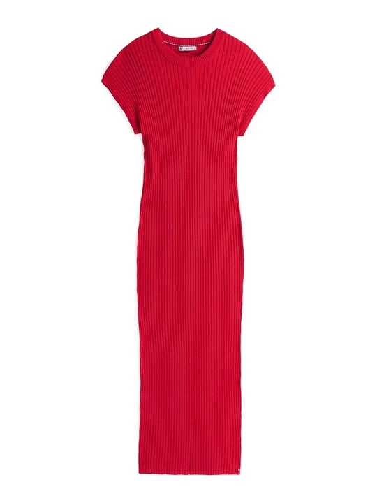Foto van product Gebreide jurk Tommy Hilfiger rood