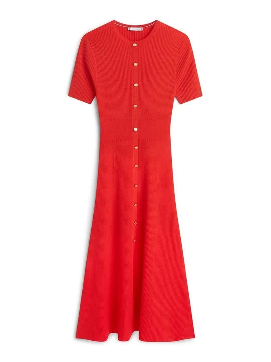 Foto van product Gebreide jurk Tommy Hilfiger rood