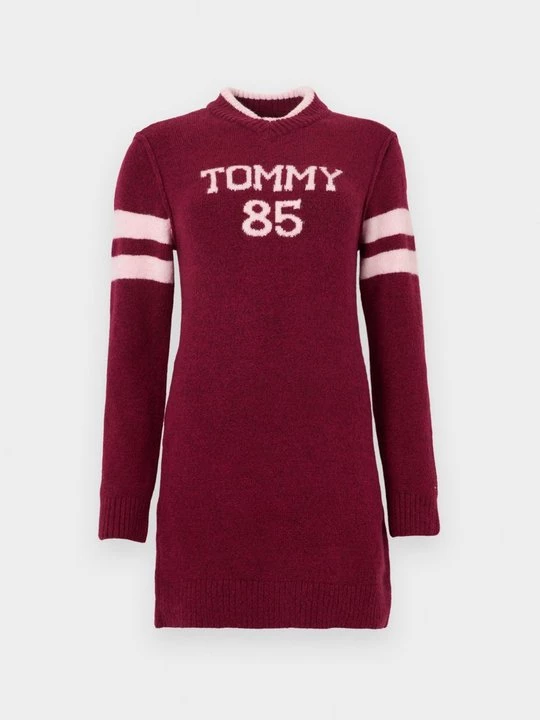 Foto van product Gebreide jurk Tommy Jeans donkerrood