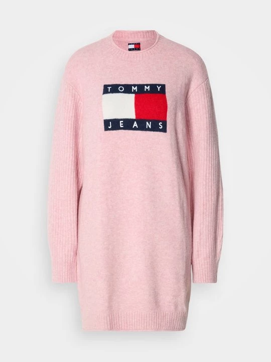 Foto van product Gebreide jurk Tommy Jeans donkerroze