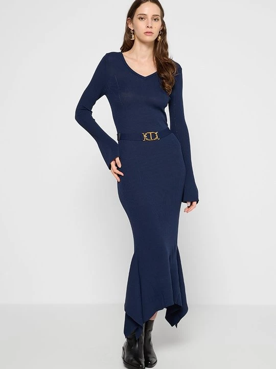 Foto van product Gebreide jurk TWINSET blauw