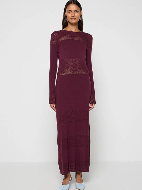 Foto van product Gebreide jurk TWINSET bordeauxrood