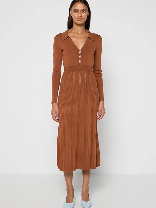 Foto van product Gebreide jurk TWINSET bruin