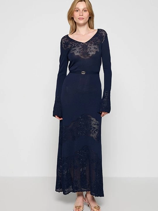 Foto van product Gebreide jurk TWINSET donkerblauw