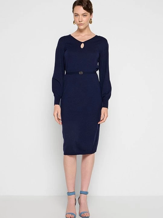 Foto van product Gebreide jurk TWINSET donkerblauw
